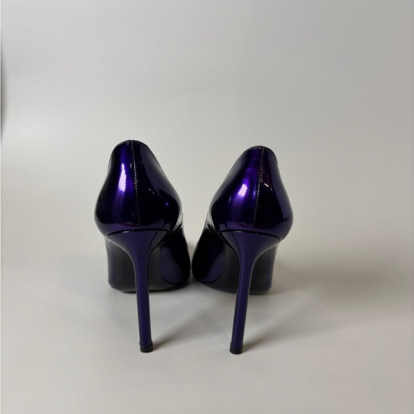 Saint Laurent Paris Purple Patent Pumps – YSL Pointed Toe Designer Heel size 6.5 - Picture 7 of 11